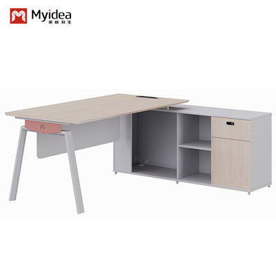 Ondersteuning aanpassing Foshan fabriek Myidea Modern 4 personen kantoormeubelen Werkstation Tafel Met Metalen Leg, Staff Executive Modern Office Werkstation Desk