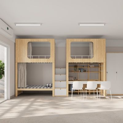 kopen Bunk Bed Met opslagkas Hout 4600 X 900 X 2400mm Ondersteuning aanpassing online manufacture