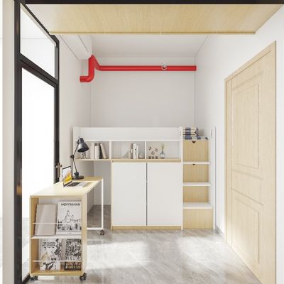 kopen Tweepersoons houten hoogslaper met kledingkast online manufacture