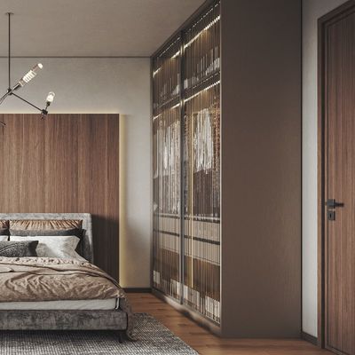 Kopen Ondersteuning van aanpassing Stylische en praktische grote ruimte appartement meubels met glazen deuren houten kast online manufacture