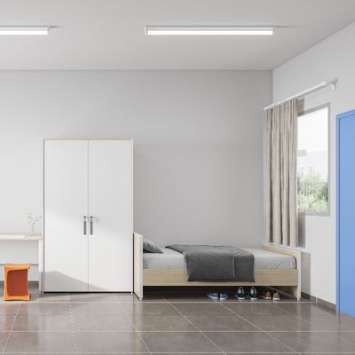 kopen Moderne ruimtebesparende en veelzijdige studentenbed met schrijftafel op maat voor appartementenmeubilair online manufacture