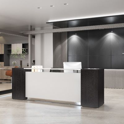 kopen Moderne en hedendaagse kantoormeubelen Receptie in zilver Ondersteuning aanpassing en wit met Myidea Meubels online manufacture