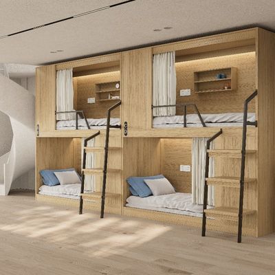 kopen Ondersteuning aanpassing Veilige stevige en stabiele dubbeldekkerbedmeubilair voor allesomvattend modern appartement online manufacture