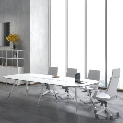 kopen Ondersteuning voor aanpassing Moderne conferentietafel met sneeuwwit metaal met 36 kleurenkeuzes 3000*1400*760/3600*1500*760 online manufacture