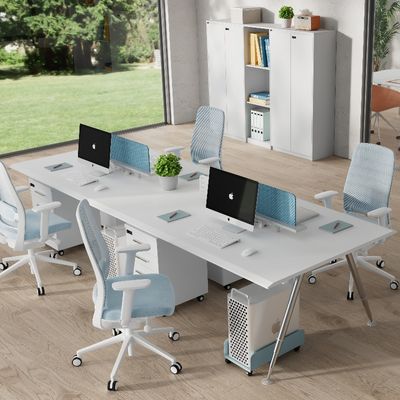 kopen 4-persoons kantoor bureau eenvoudige en moderne afscherming met opslagkasten ondersteuning aanpassing online manufacture