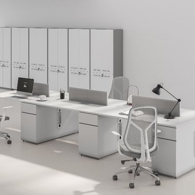 kopen Ondersteuning van aanpassingen Moderne vierpersoons kantoor bureau Contemporary Design Duurzaam MFC-paneelmeubilair online manufacture