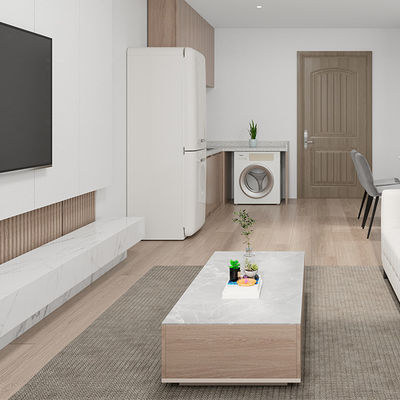 Kopen Commerciële meubels Moderne aanpassing Luxe houten panelen Koffietafel voor kantoor en woonkamer in hotels online manufacture