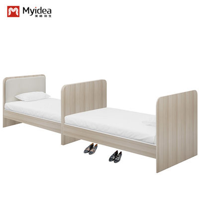kopen Nordic Style Twin Bed In Licht Kleur Ondersteuning Aanpassing Voor Slaapkamer School Appartement Of Slaapkamer Gemaakt Van Hout Hotelmeubelen online manufacture