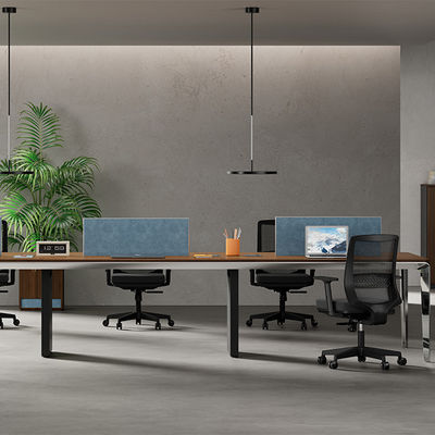 kopen Contemporary Design Twee Vier- of Zespersoons Bureaubureau Moderne Houten Metaal IJzer Moduler Meubelen voor thuis of school Bureaustoepassing online manufacture