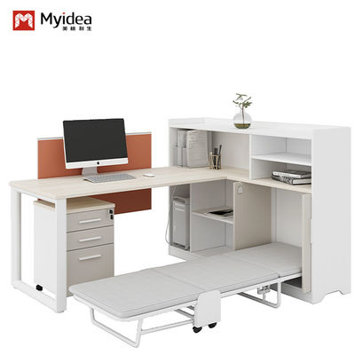 kopen Contemporary Single-Person Office Desk Modern meubilair met combinatie van staal en hout Nap Bed Opvouwbaar Opbergen voor kantoorgebruik Ondersteuning aanpassing online manufacture