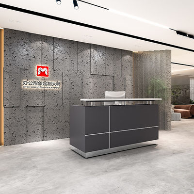 kopen Moderne minimalistische houten receptie met donkere voorpanelen kantoor hotelbedrijf ingang hosting klanten ziekenhuistoepassingen ondersteuning aanpassing online manufacture