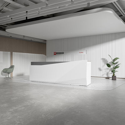 kopen Twee personen Wit voorpaneel Receptie bureau Grijz online manufacture