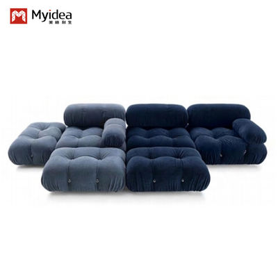 kopen Metal Leg Nordic Fabric Sofa Lichte luxe voor kleine appartementen Internet Woonkamer Slaapkamer Ontwerper Vierkante Buckle Module Sofa Combinatie online manufacture