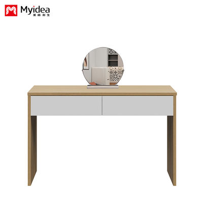 Customizable Mirror Drawer Desk and Chair Combination , Bedroom Dressing Table Load Capacity 1000N White by Myidea