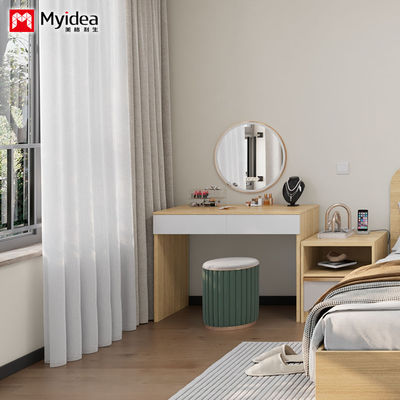 kopen Aanpasbare Spiegel Lade Bureau en Stoel Combinatie, Slaapkamer Kaptafel Draagvermogen 1000N Wit van Myidea online manufacture