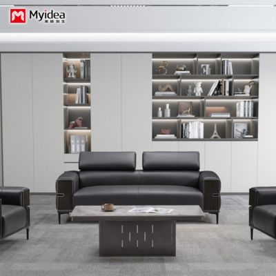 kopen Kantoorsofa, eenvoudige en moderne kantoorsofa, ontvangstruimte Lederofa voor gasten en gesprekken online manufacture