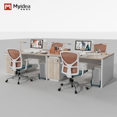 kopen Nieuwe combinatie van bureau en stoel, eenvoudig en modern, computer bureau 4/6/2, dubbel bureau voor 4 personen online manufacture