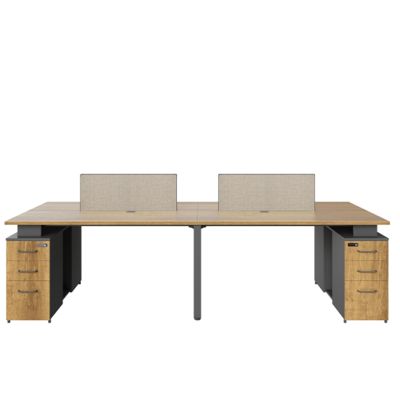 Two Person, Four Person Company Employee Desk and Drawers, Large Capacity Storage Desk, Computer Desk