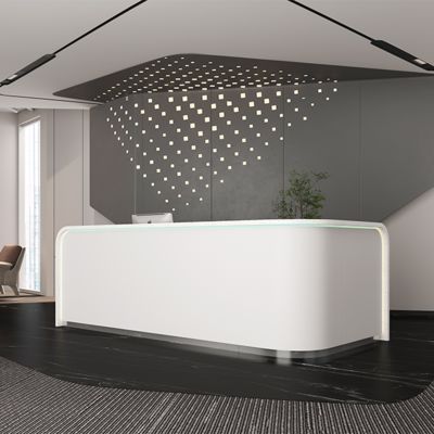 kopen Textuur Kunststeen Aanrechtblad Receptiebalie Bedrijf Hotel Receptiebalie Servicebalie Eenvoudig Modern En Stijlvol Gebogen Teller online manufacture