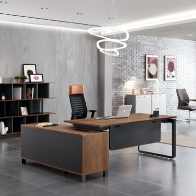 kopen aanpassing Elegante Moderne Bureau voor één Persoon met Groot Bureaublad voor de Computerwerkplek van de Baas online manufacture
