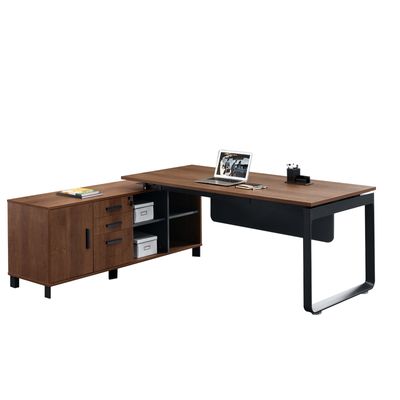 customization Elegant Modern Single Person Office Desk with Large Desktop Board for Boss's Computer Workstation