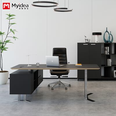 Customization Design Sense, Business Desk, Atmospheric Boss, Supervisor Desk, Fashionable with Cabinet, Large Class Desk