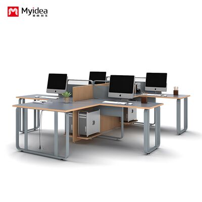 kopen Modern Minimalistisch Twee Persoons Combinatie Bureau met Scherm, Kaarthouder Partition, Meerpersoons Combinatie Personeelsbureau online manufacture