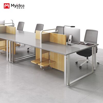 kopen Bureaubureau, personeelswerkstation, moderne minimalistische schermstand, combinatie van bureau en stoel voor 4 personen en 6 personen online manufacture
