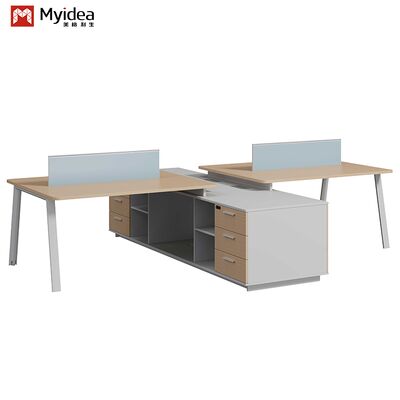 Two Staff Members Facing Each Other, Office Desk wholesale, Steel foot style, Office Furniture Desk wholesale