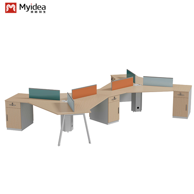 Foshan Furniture Source Factory Direct SupplyUnique Six-person Staff Table with Screen Factory Batch Direct Supply of Foshan Furniture