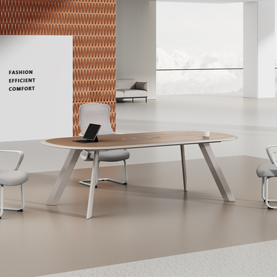 kopen PVC-vinyl gelamineerde ronde conferentietafel met ronde rand online manufacture