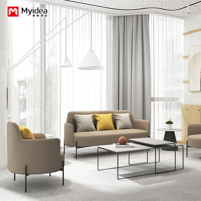 kopen Hoogdichtheidsfoam lederen bankbank - moderne kantoorreceptie stoel - zware lounge zitplaatsen online manufacture