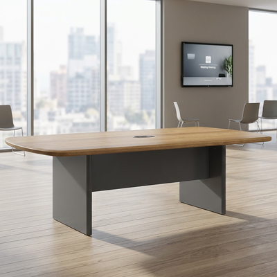 kopen PVC-filmcoatingproces Moderne milieuvriendelijke vergadertafel met flexibele bedrading 8-zits kantoormeubilair online manufacture