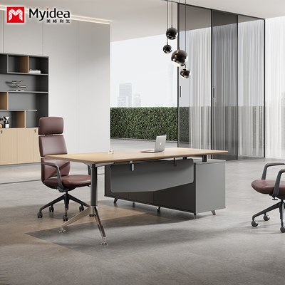 kopen Myidea Export en Buitenlandse Handel toezichthouder bureau L-vormige baas bureau met sub-cabinet kantoor bureau online manufacture