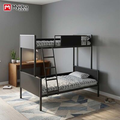 kopen Twin-over-Twin Bunk Bed met staal- en houten hybride constructie ️ Robuust modulair ontwerp voor appartementen, slaapzalen en hotels. online manufacture