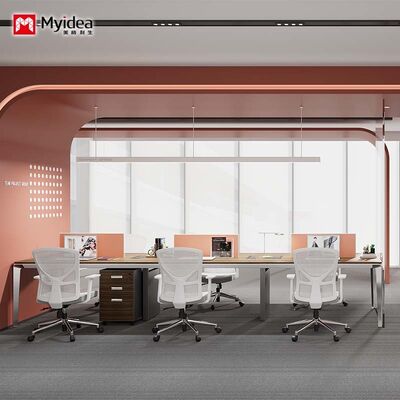 kopen Commercieel niveau Face-to-Face werkstation met staalframe, geïntegreerde kabelkanalen en desk divider   Perfecte voor bedrijfsteamruimtes. online manufacture