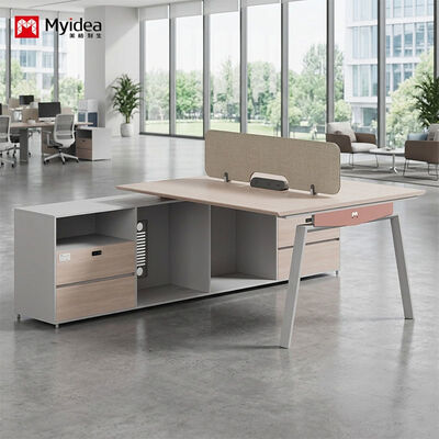 kopen Plug-and-Work Opposing Workstation met geïntegreerde elektrische stopcontacten, weefselverdeler en zware stalen benen online manufacture