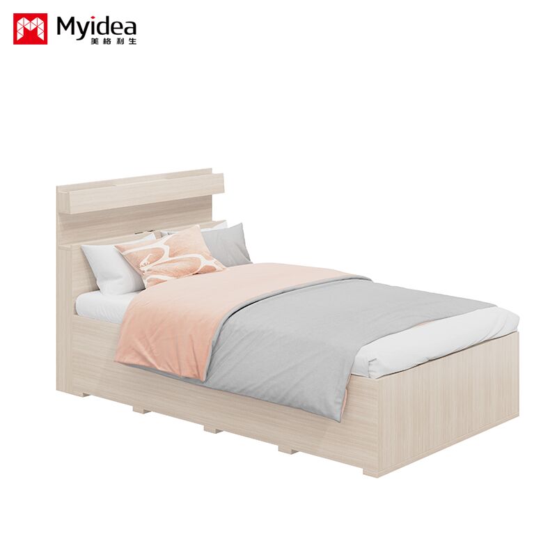 customization Myidea Soft and Comfortable Rental Room, Apartment Bed, Exquisite Homestay Bed, Multi Size Single Wooden Bed