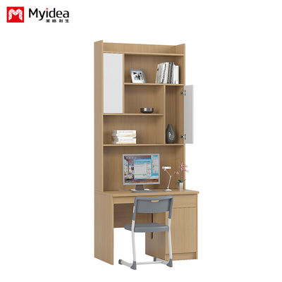 Eén slaapkamer bureau, studiebureau voor kinderen met opslagruimte, boeken, materialen, voorwerpen, opslag bureau aanpassing