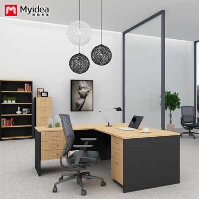 Maatwerk Klassieke Directiebureau met Kasten, Laden, Archief- en Gegevensopslag, Bedrijfscomputer, Bureau，Directiebureau