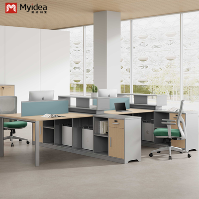 Foshan Furniture Source Factory Direct Supply Staff Desk Office Staff Desk met opslagkast